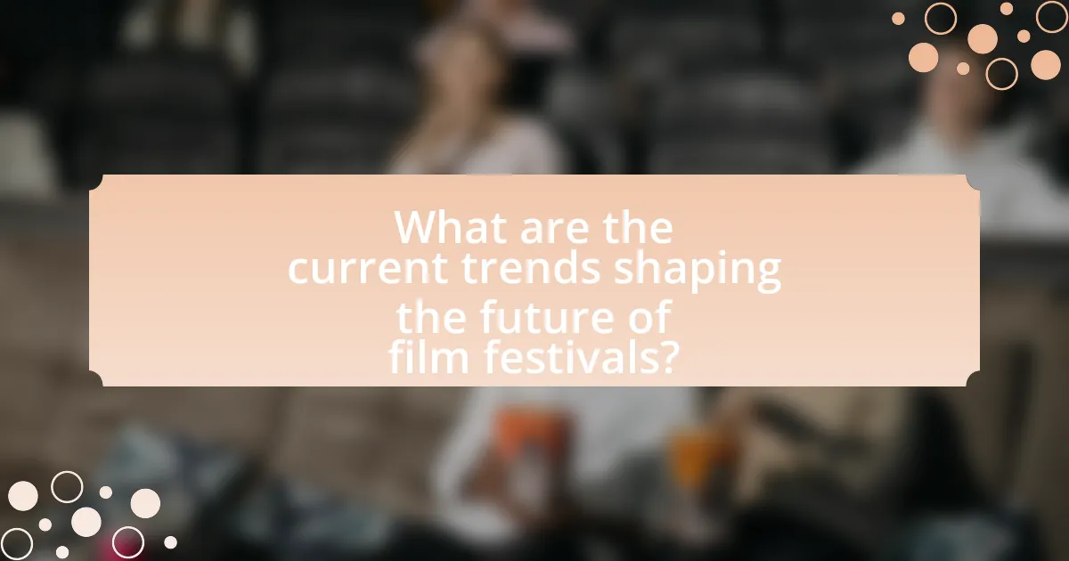What are the current trends shaping the future of film festivals?
