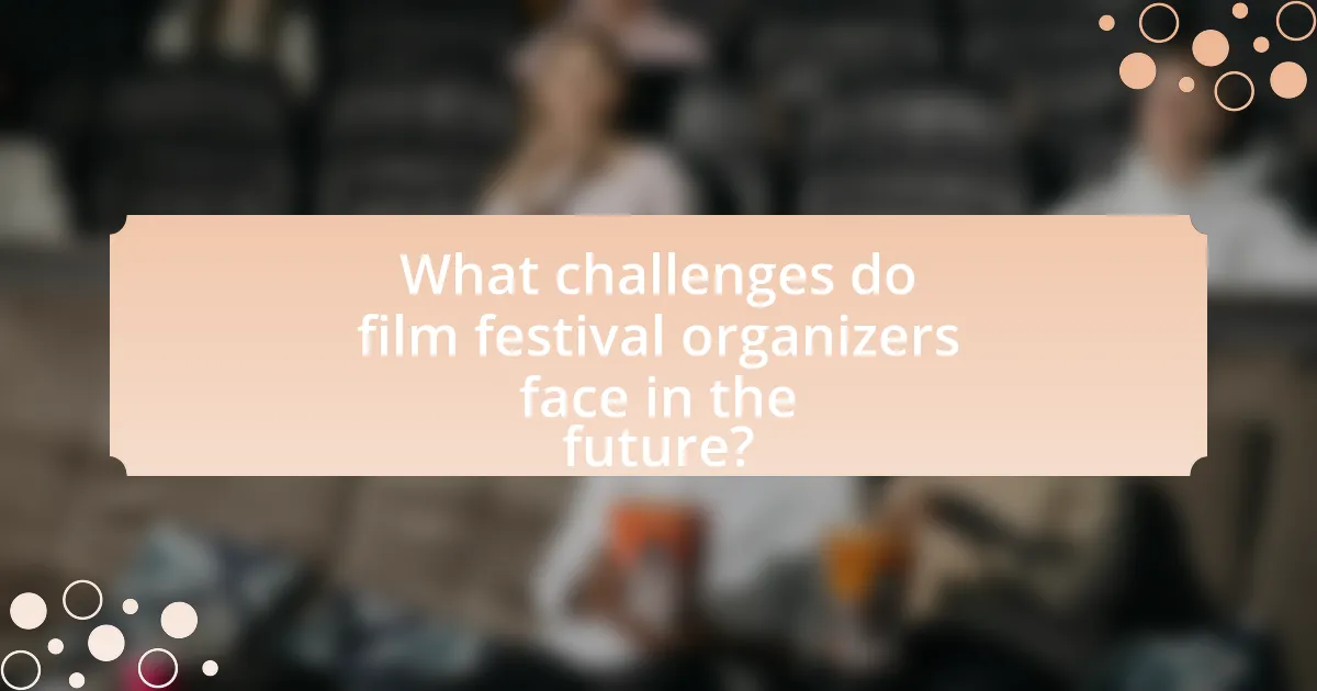 What challenges do film festival organizers face in the future?