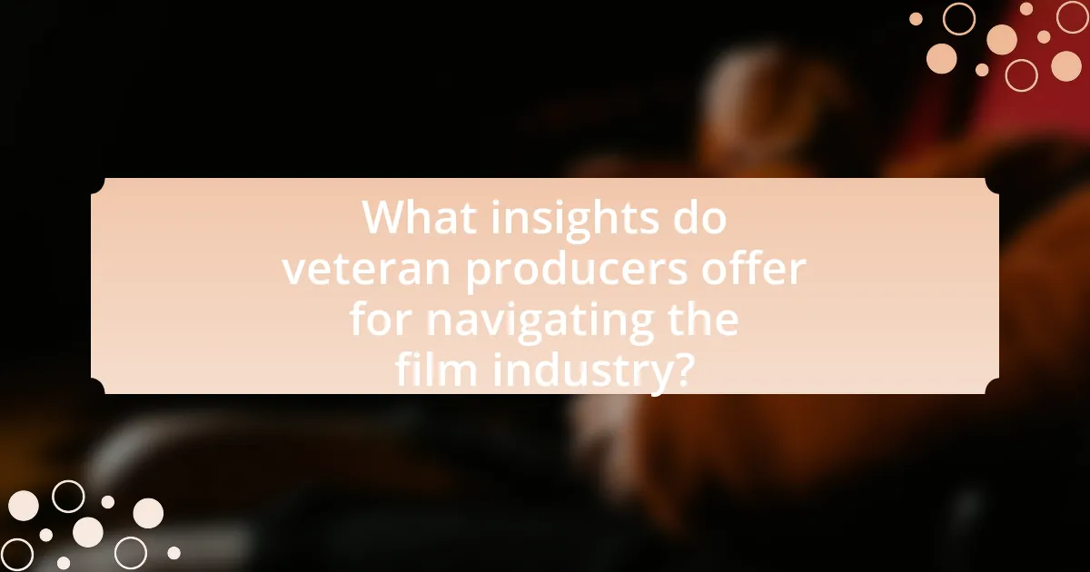What insights do veteran producers offer for navigating the film industry?