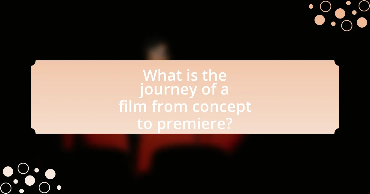 What is the journey of a film from concept to premiere?