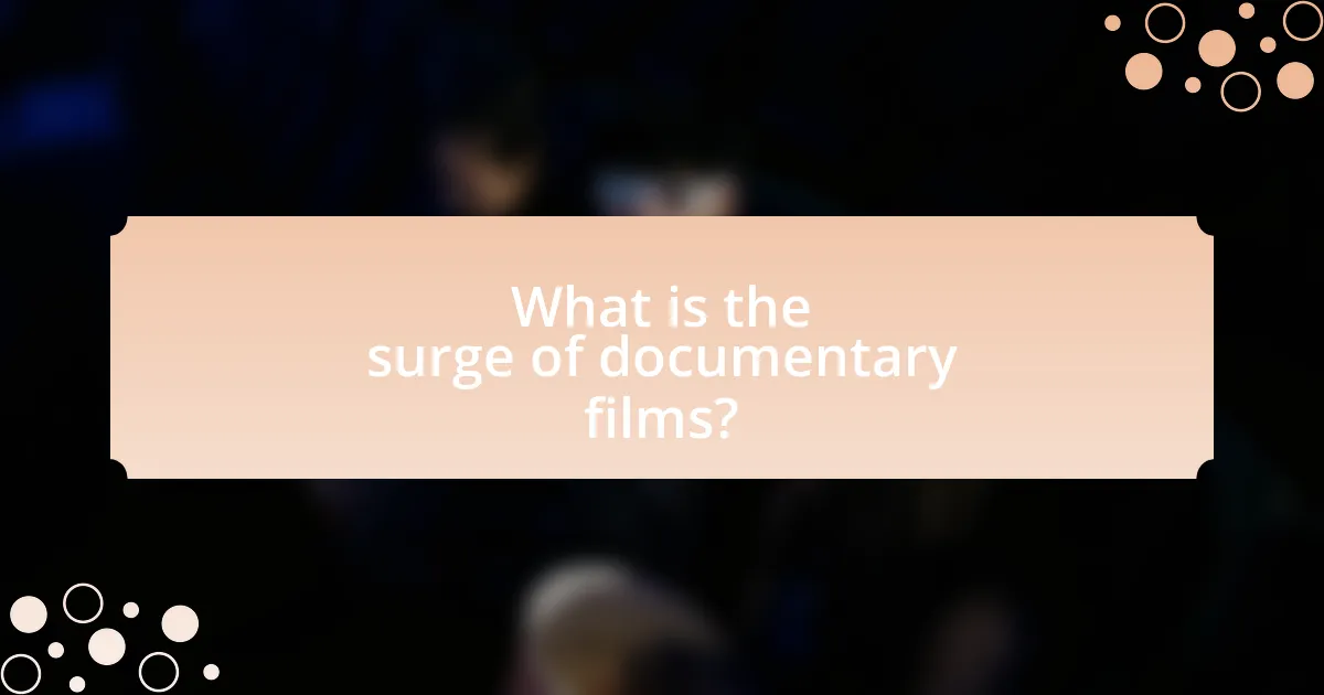 What is the surge of documentary films?